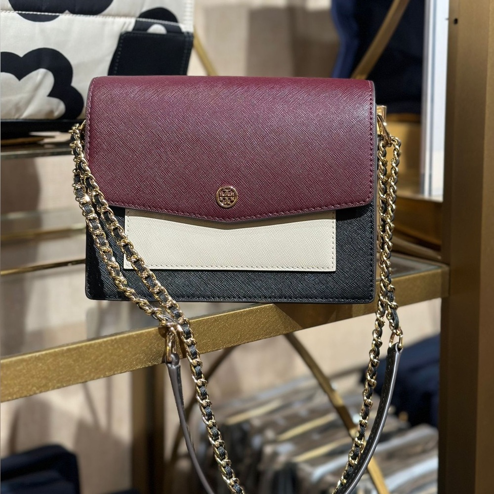 NWT Tory Burch Robinson Saffiano Leather Convertible Shoulder Bag Crossbody Bag